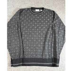 VTG Domani Uomo Diamond Geometric Sweater Mens XL Acrylic Wool Grandpa Gorpcore